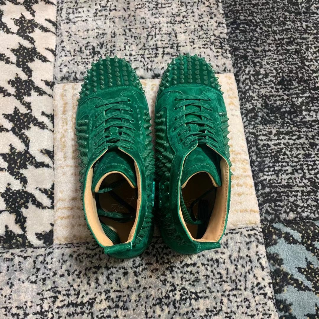 Christian Louboutin Verde Velvet High - prezentare produs