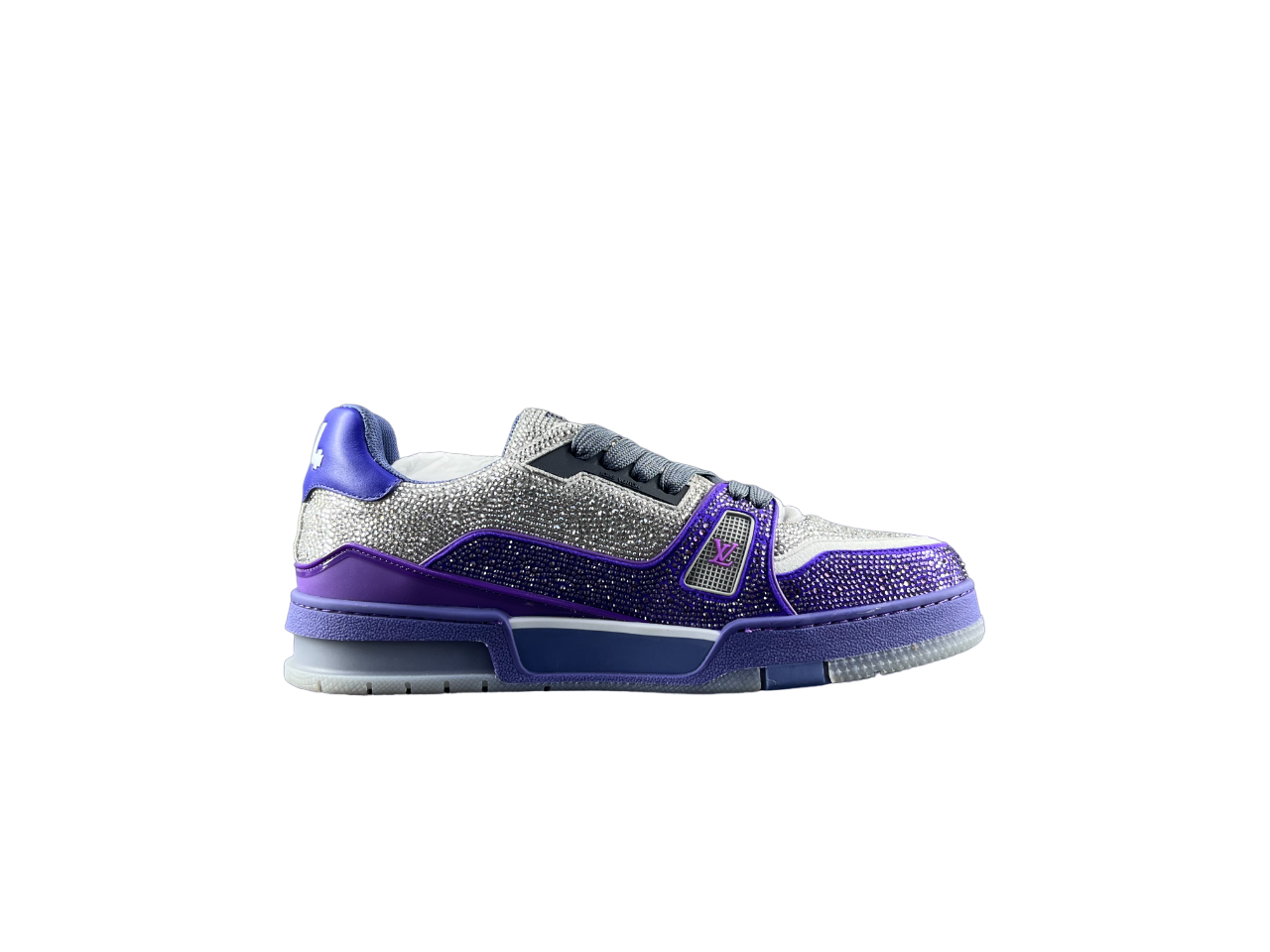 Louis Vuitton LV Pantofi sport Violet Gri Diamonds Luxury Ediție - prezentare produs