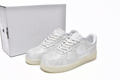 Clot X Nike Air Force Premium Alb Silk - prezentare produs