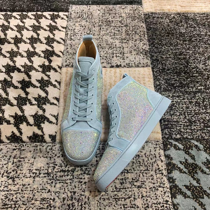Christian Louboutin Light Albastru Diamonds High - prezentare produs