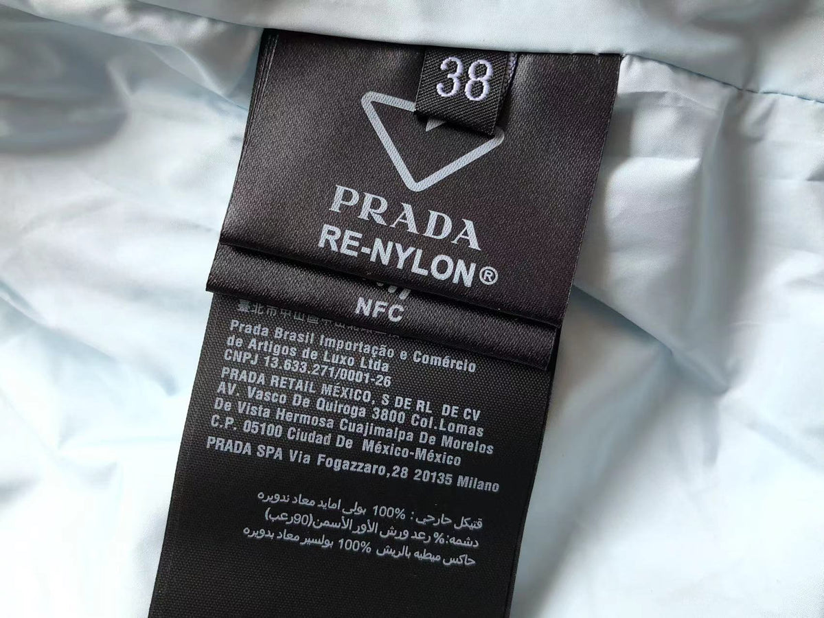 Prada Women Down Geacă Negru Alb - prezentare produs
