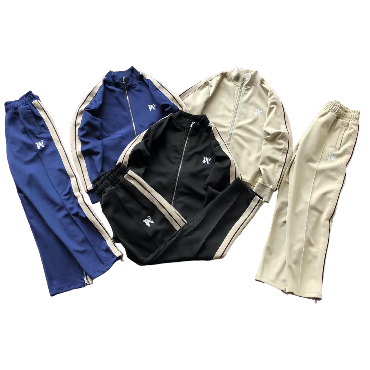 Palm Angels Trening Albastru Negru Crem - prezentare produs