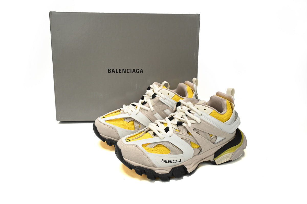 Balenciaga Track Alb Gri Galben - prezentare produs