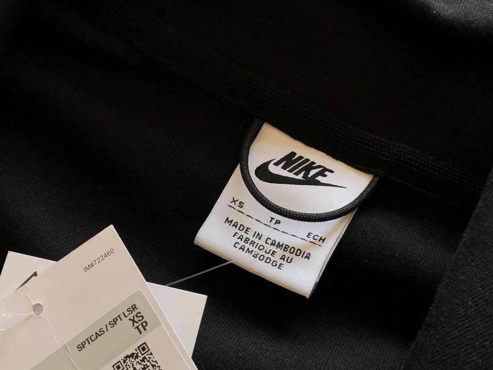 Nike Tech Fleece Negru Gri Portocaliu Logo Fleece - prezentare produs