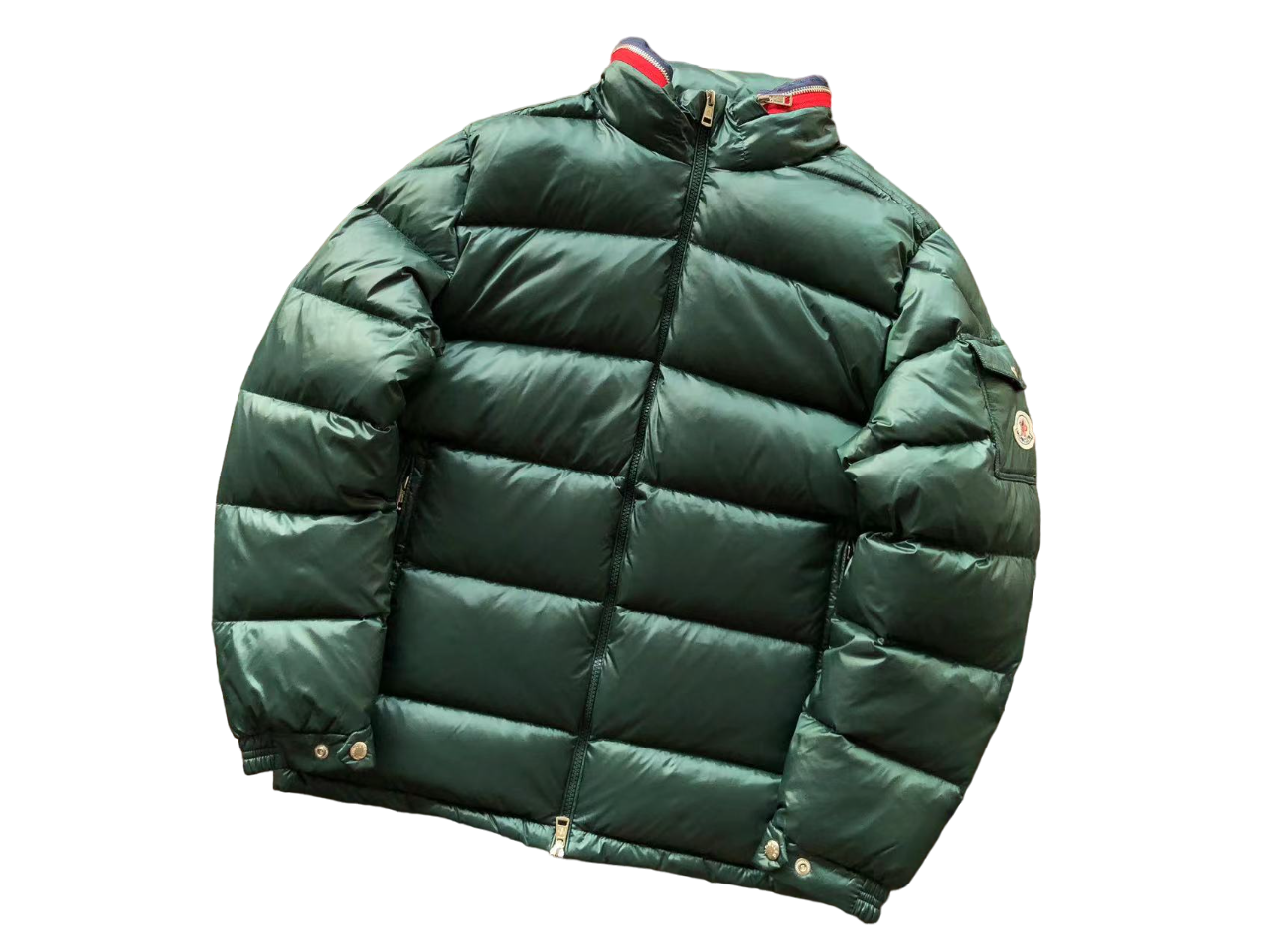 Moncler Geacă Negru Verde - prezentare produs