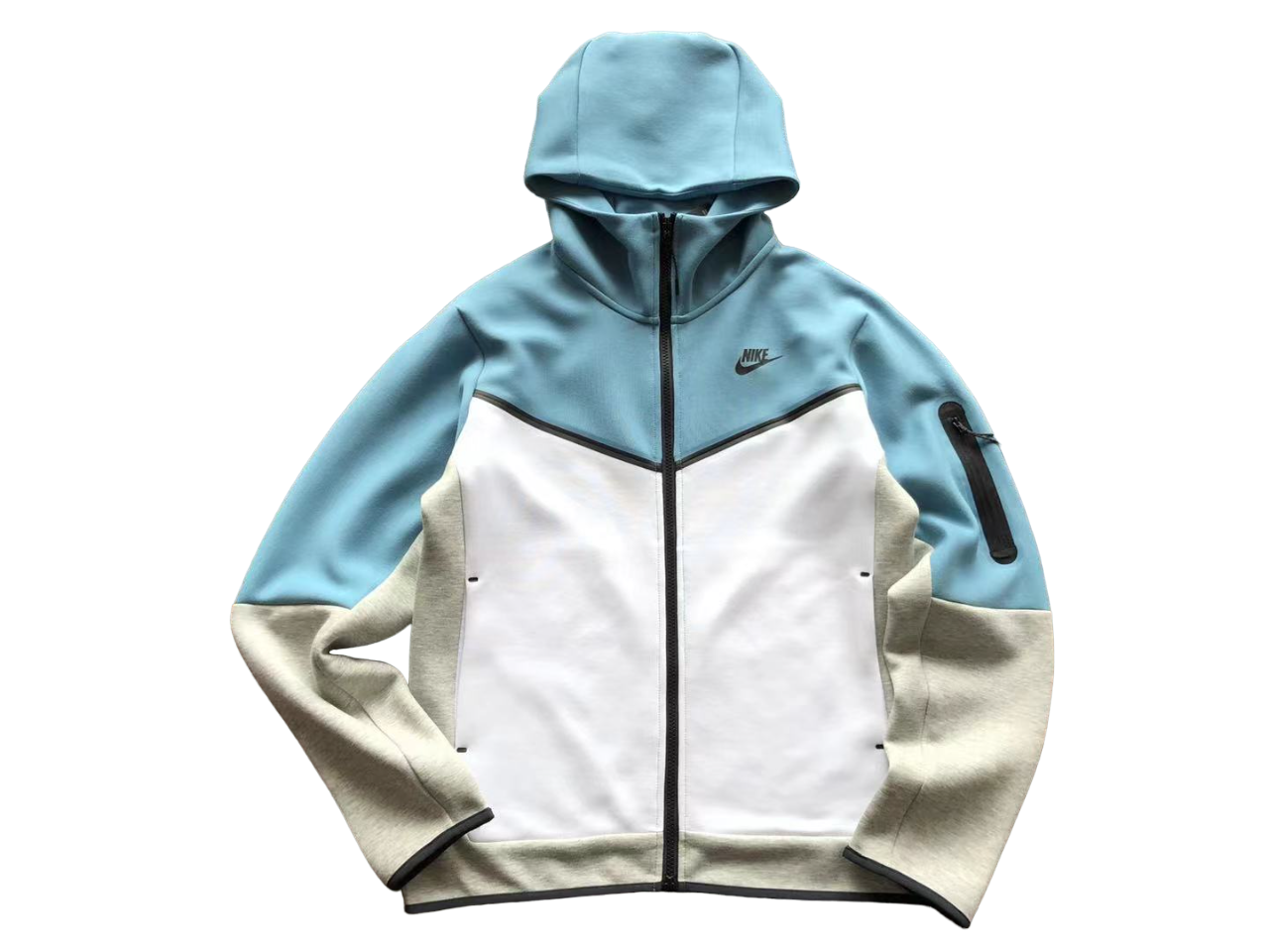 Nike Tech Fleece Albastru Alb Fleece - prezentare produs