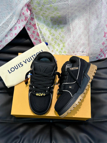 Louis Vuitton LV Pantofi sport Maxi Negru Pânză - prezentare produs