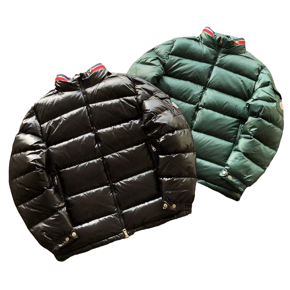 Moncler Geacă Negru Verde - prezentare produs