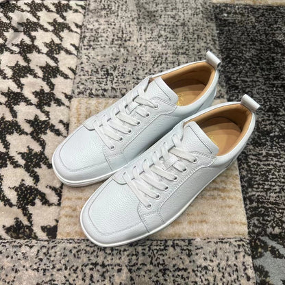 Christian Louboutin Alb Piele Low - prezentare produs