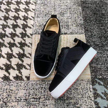 Christian Louboutin Negru Velvet High Sole Low - prezentare produs