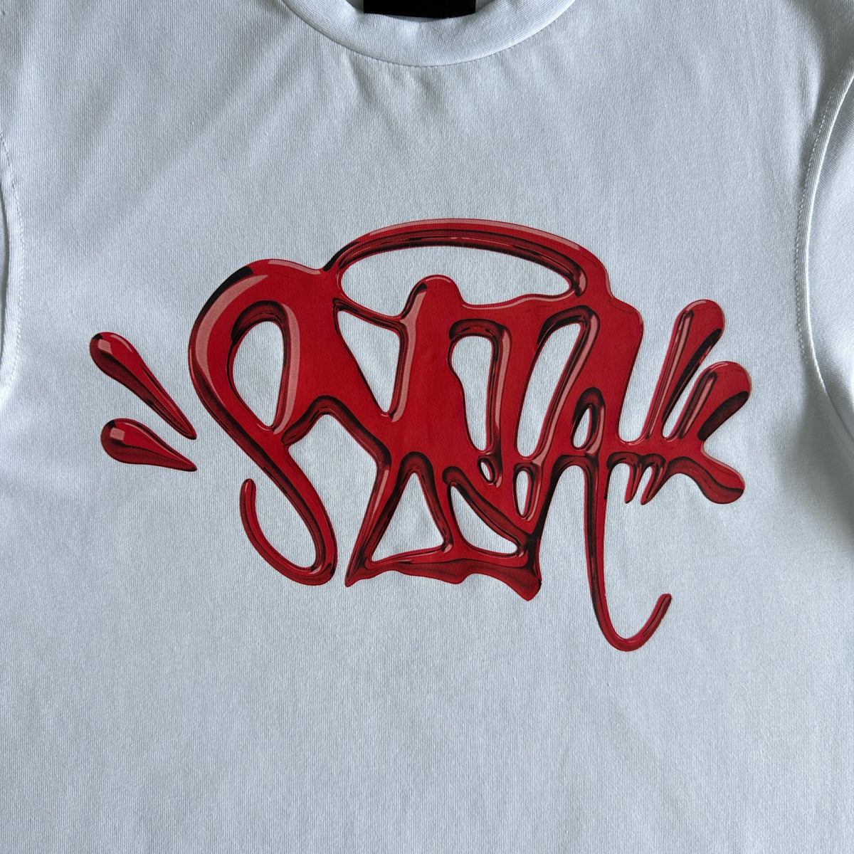 Syna Chrome Tricou Alb Roșu - prezentare produs