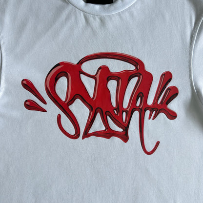 Syna Chrome Tricou Alb Roșu - prezentare produs