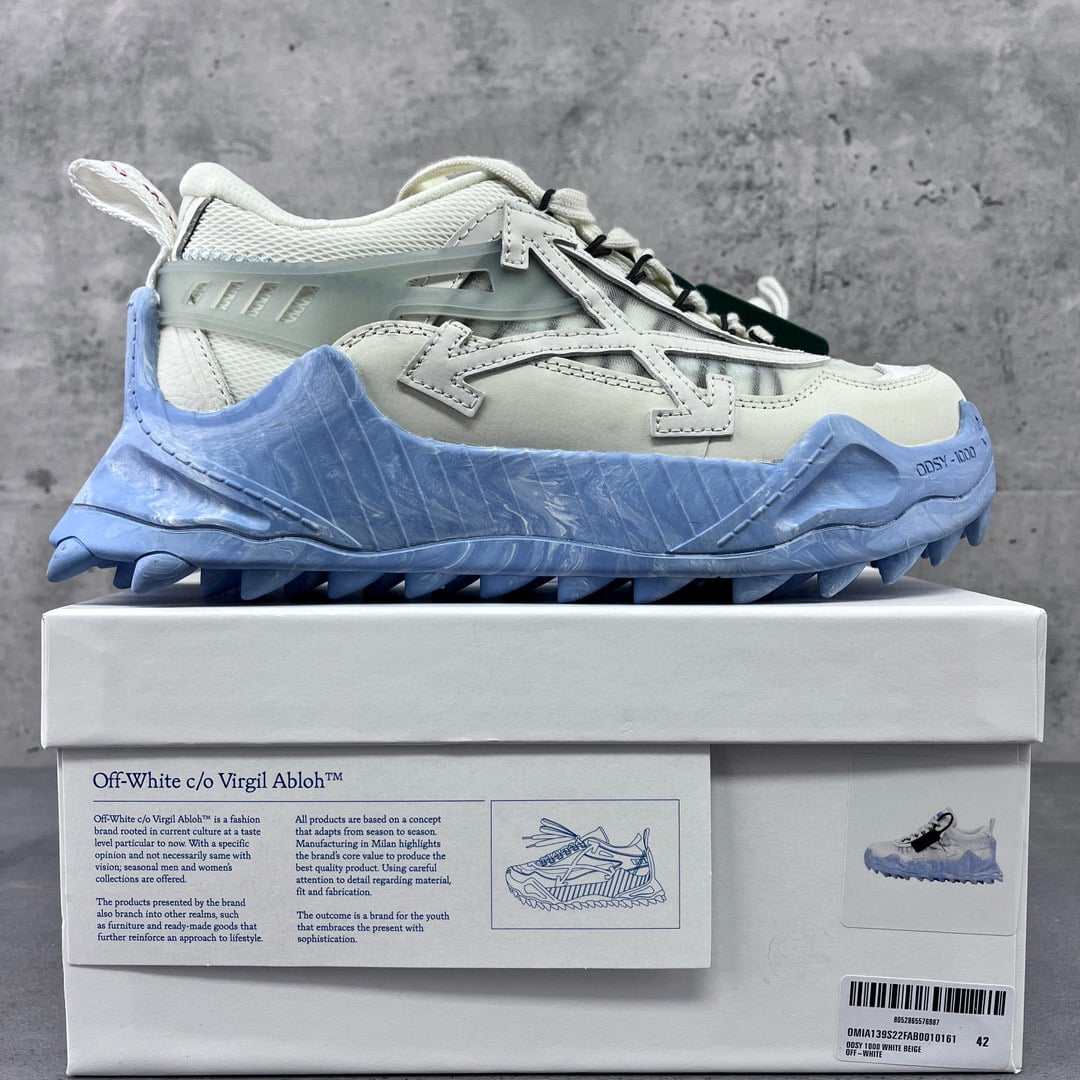 Off-White Off-White Odsy 1000 Alb Baby Albastru Sole Pantofi sport - prezentare produs