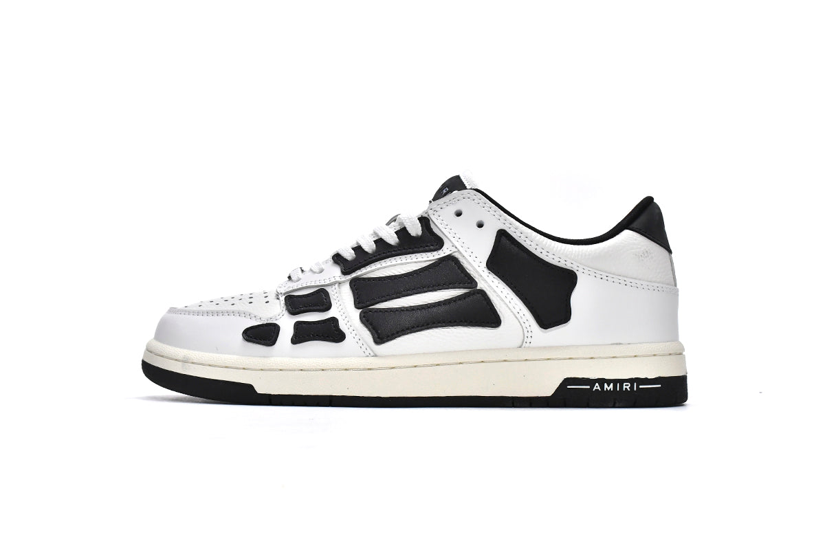 Amiri Skeleton Low Alb Negru - prezentare produs