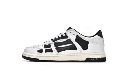 Amiri Skeleton Low Alb Negru - prezentare produs