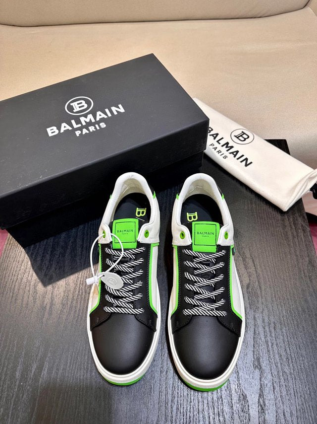 Balmain Casual Piele Lime Alb Negru Pantofi sport - prezentare produs
