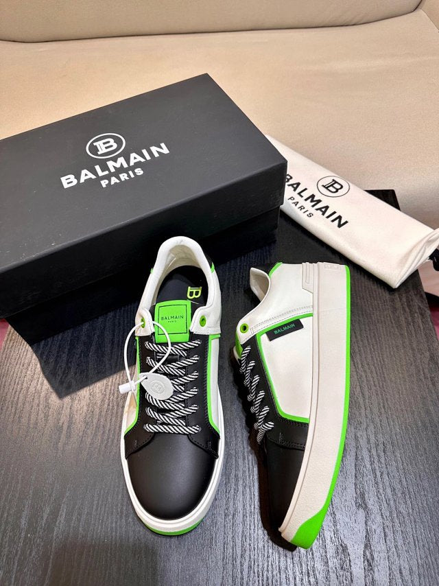 Balmain Casual Piele Lime Alb Negru Pantofi sport - prezentare produs