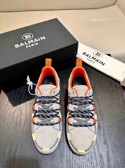 Balmain Casual Piele Gri Portocaliu Pantofi sport - prezentare produs