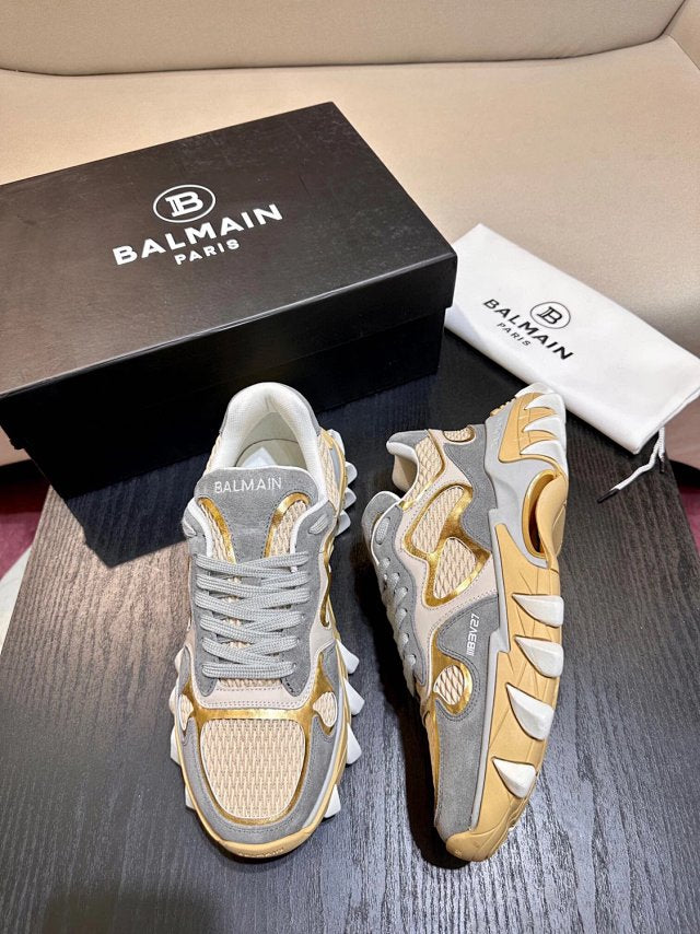 Balmain Casual Sport Gri Auriu Pantofi sport - prezentare produs