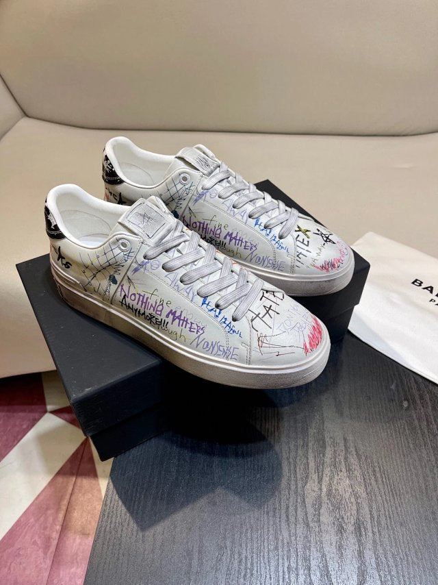 Balmain Casual Piele Alb Pantofi sport - prezentare produs