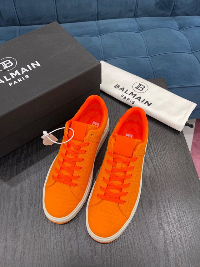 Balmain Casual Piele Portocaliu Pattern Pantofi sport - prezentare produs