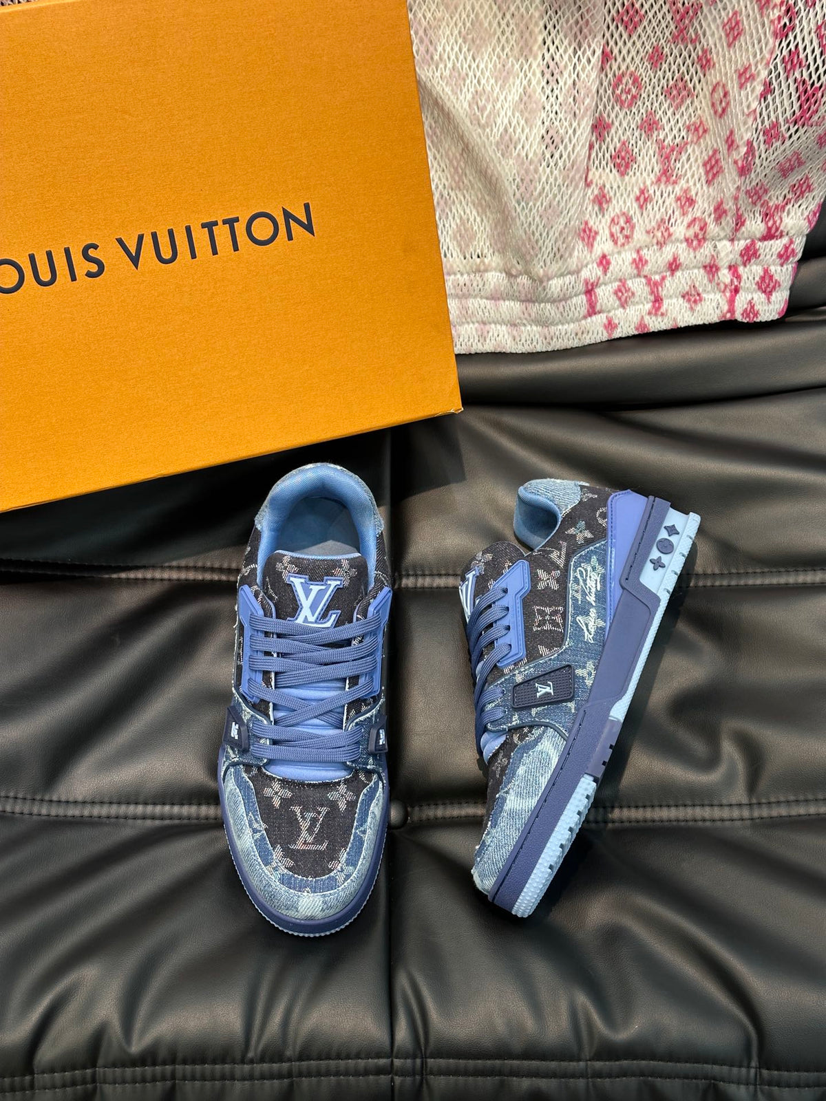 Louis Vuitton LV 600a Albastru Pattern Pantofi sport - prezentare produs