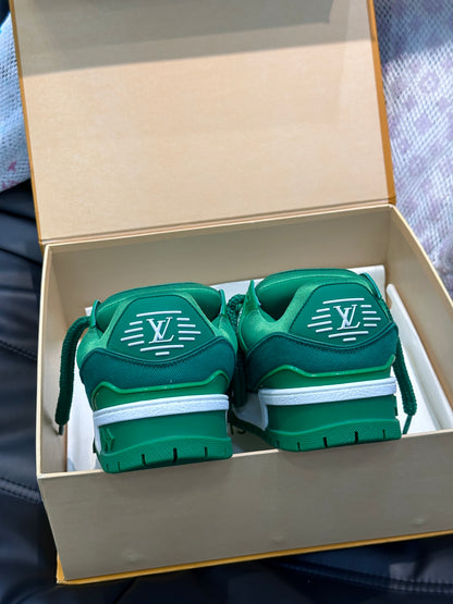 Louis Vuitton LV Trainers Maxi Verde Pânză - prezentare produs