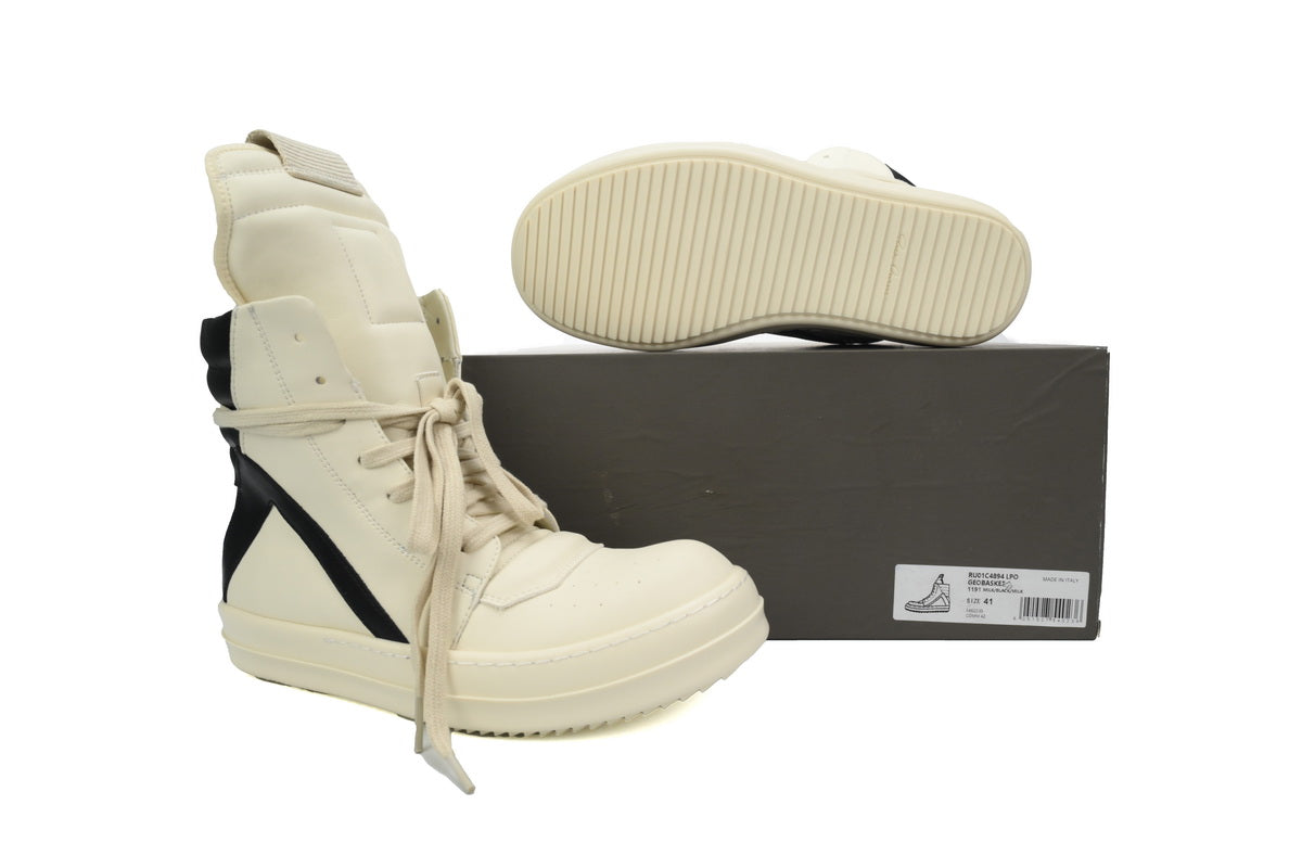 Rick Owens Geobasket Milk Negru Pantofi sport - prezentare produs