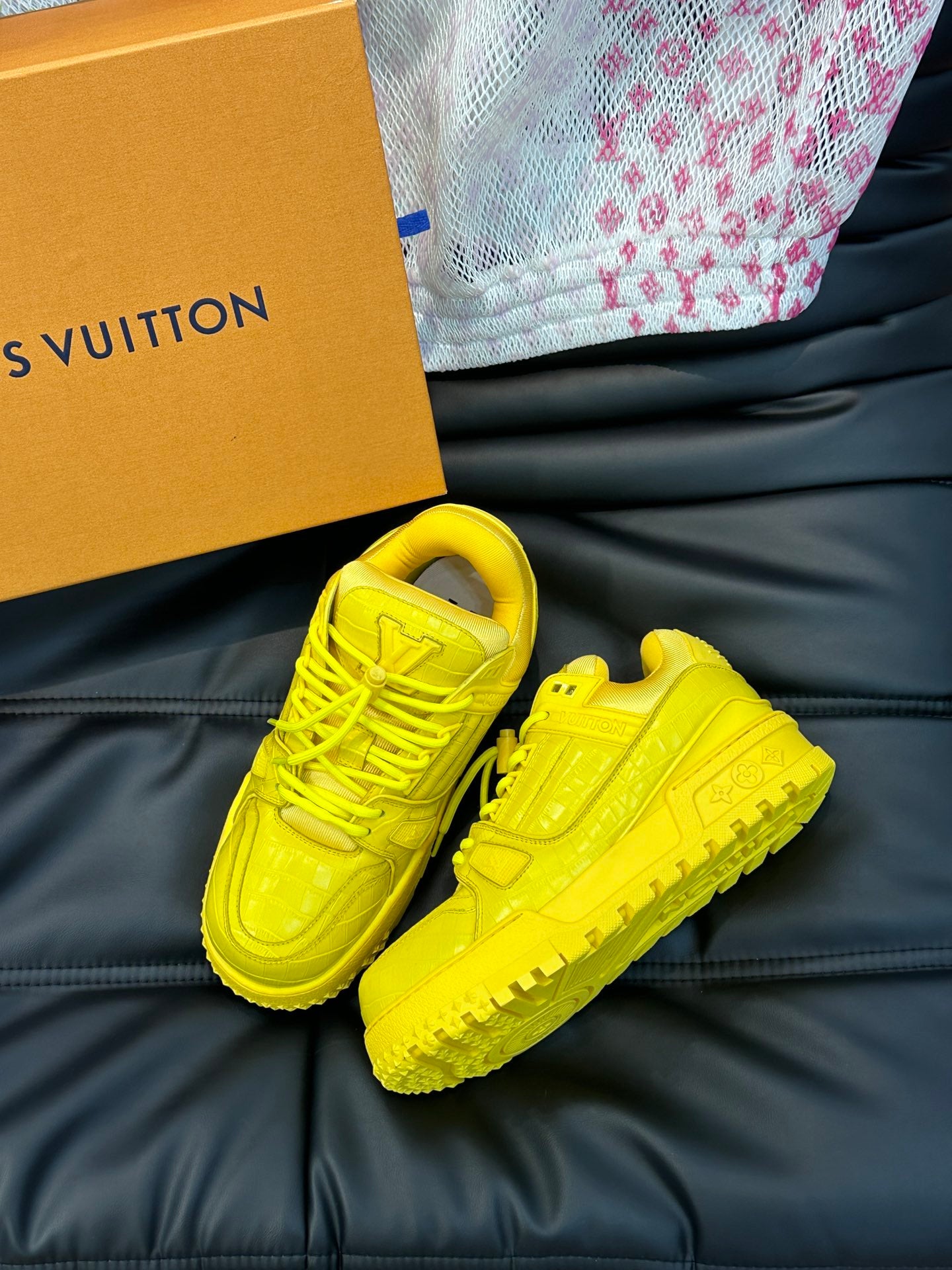 Louis Vuitton LV Pantofi sport Maxi Galben - prezentare produs