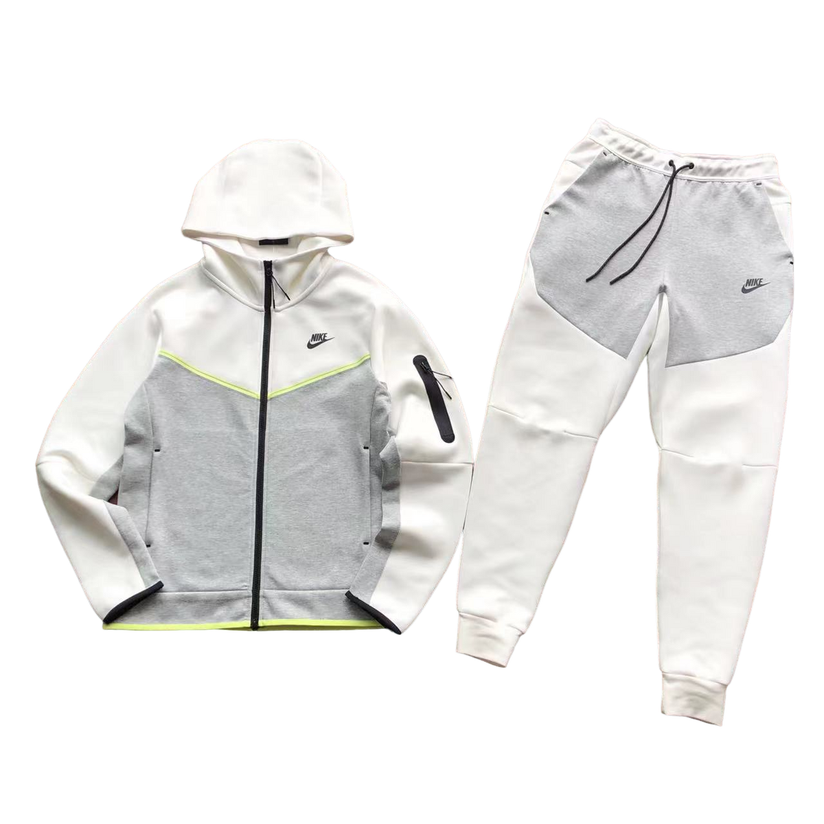 Nike Tech Fleece Alb Gri Fleece - prezentare produs