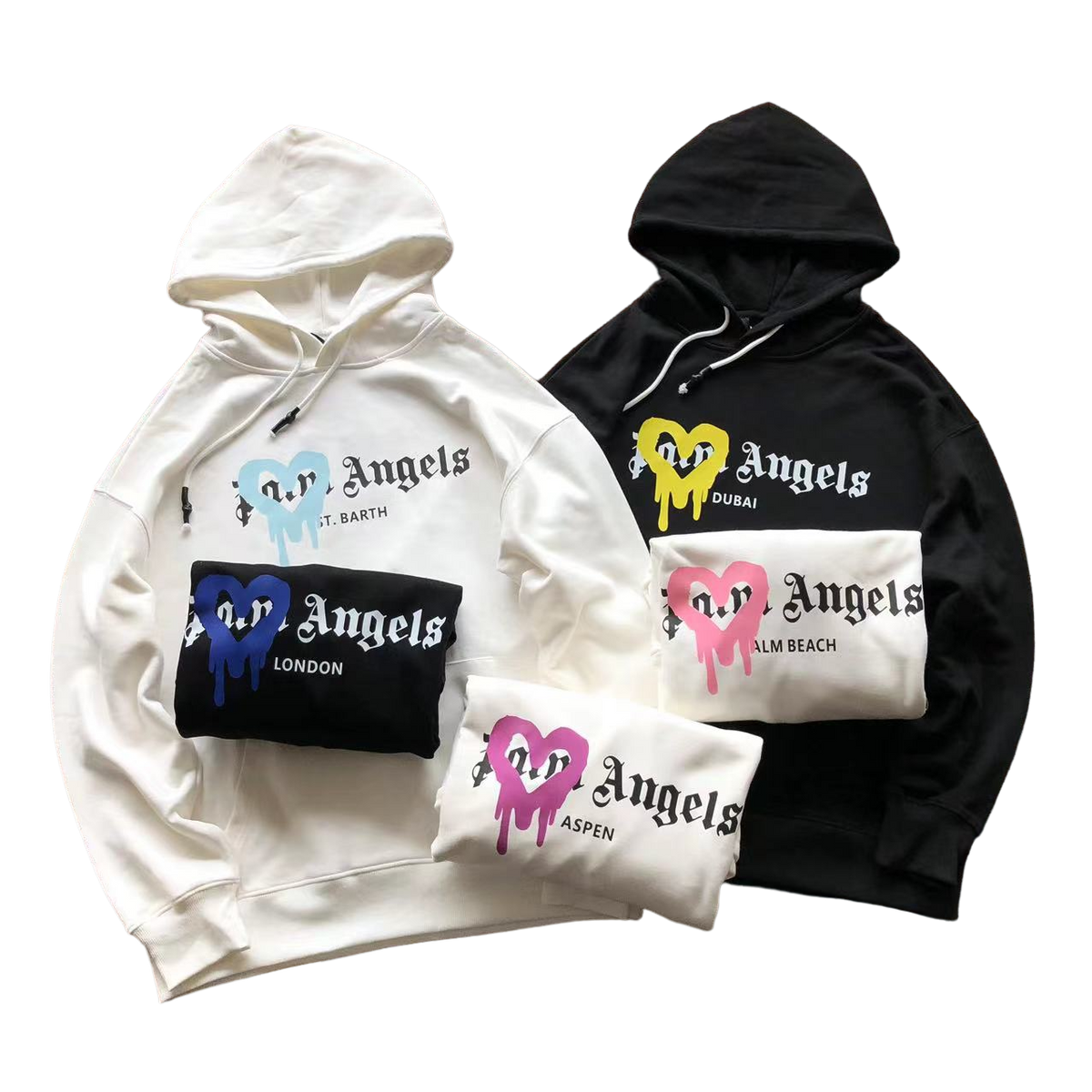Palm Angels Graffiti Heart Hanorac - prezentare produs