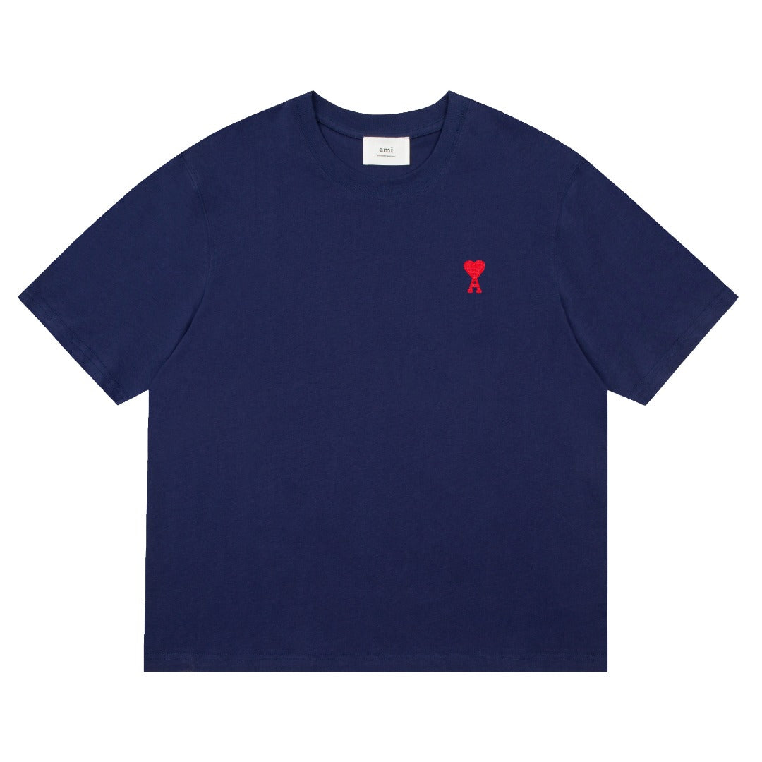 Ami Paris Tricou Închis Albastru - prezentare produs