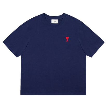 Ami Paris Tricou Închis Albastru - prezentare produs