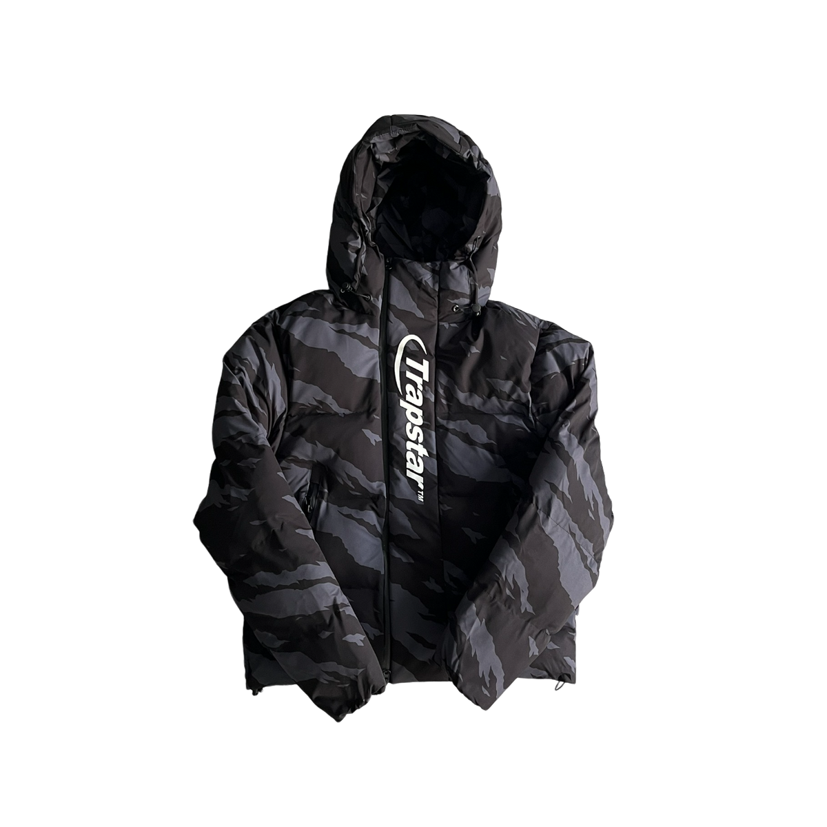 Trapstar Technical Puffer Negru Tiger Camuflaj - prezentare produs
