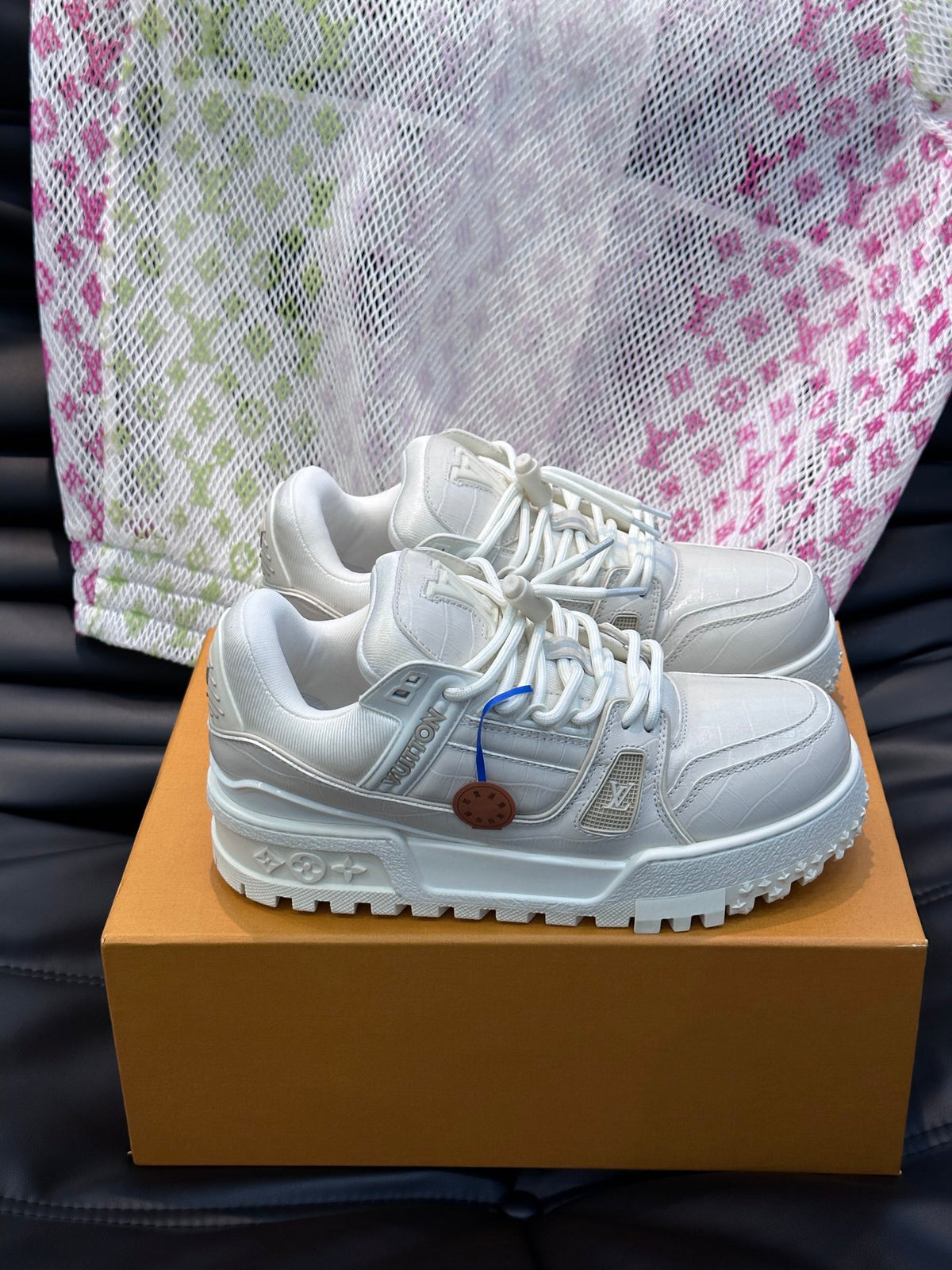 Louis Vuitton LV Pantofi sport Maxi Alb - prezentare produs