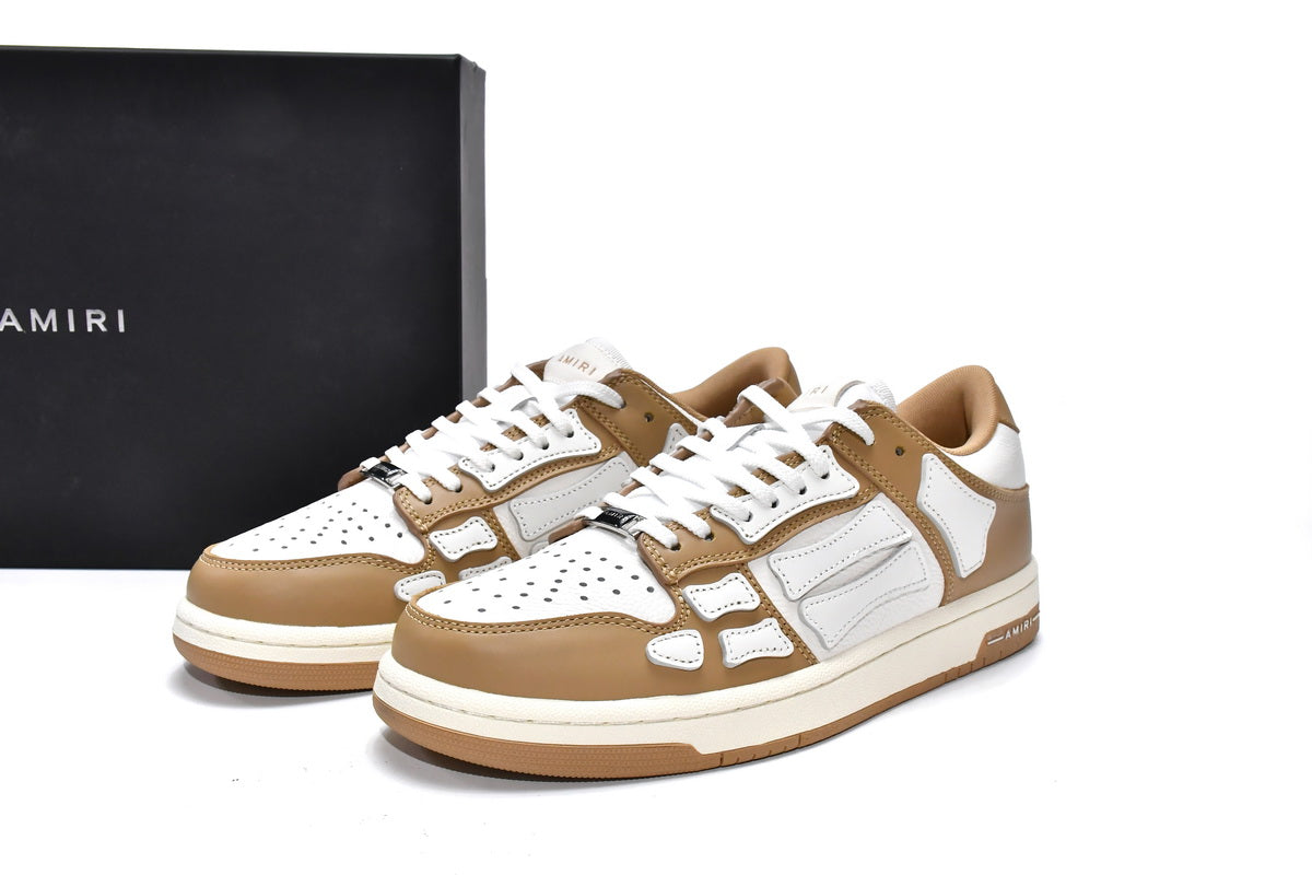 Amiri Skeleton Low Alb Maro - prezentare produs