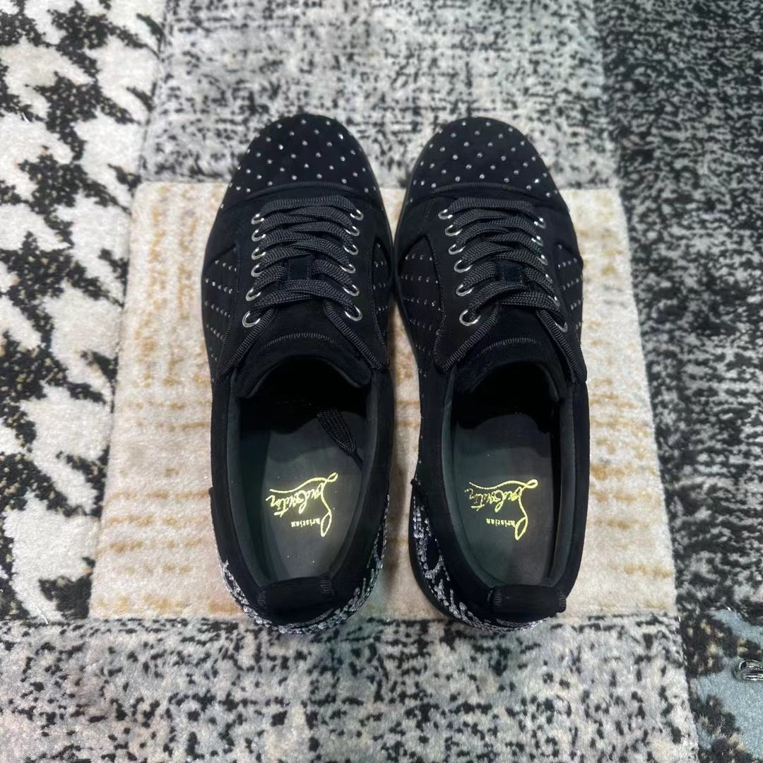 Christian Louboutin Full Negru Diamonds Pantofi sport - prezentare produs