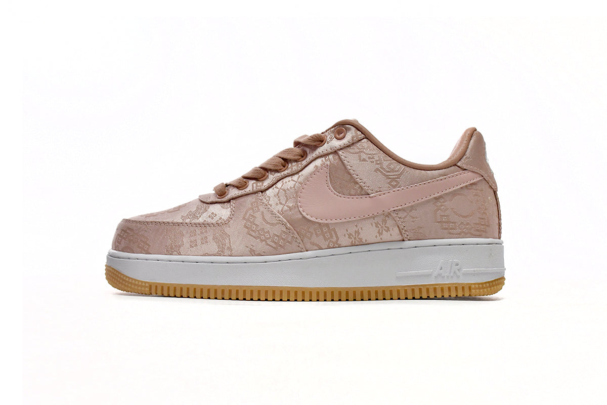 Clot X Nike Air Force 1 Premium Rose Auriu Silk Pantofi sport - prezentare produs