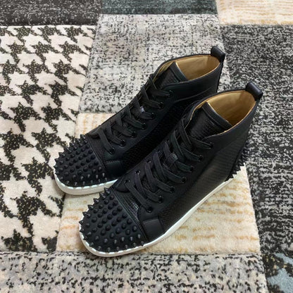 Christian Louboutin Full Negru Spikes High - prezentare produs