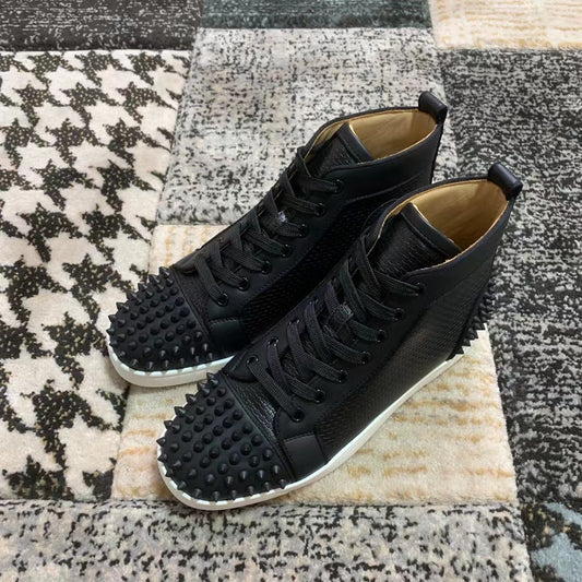 Christian Louboutin Full Negru Spikes High - prezentare produs