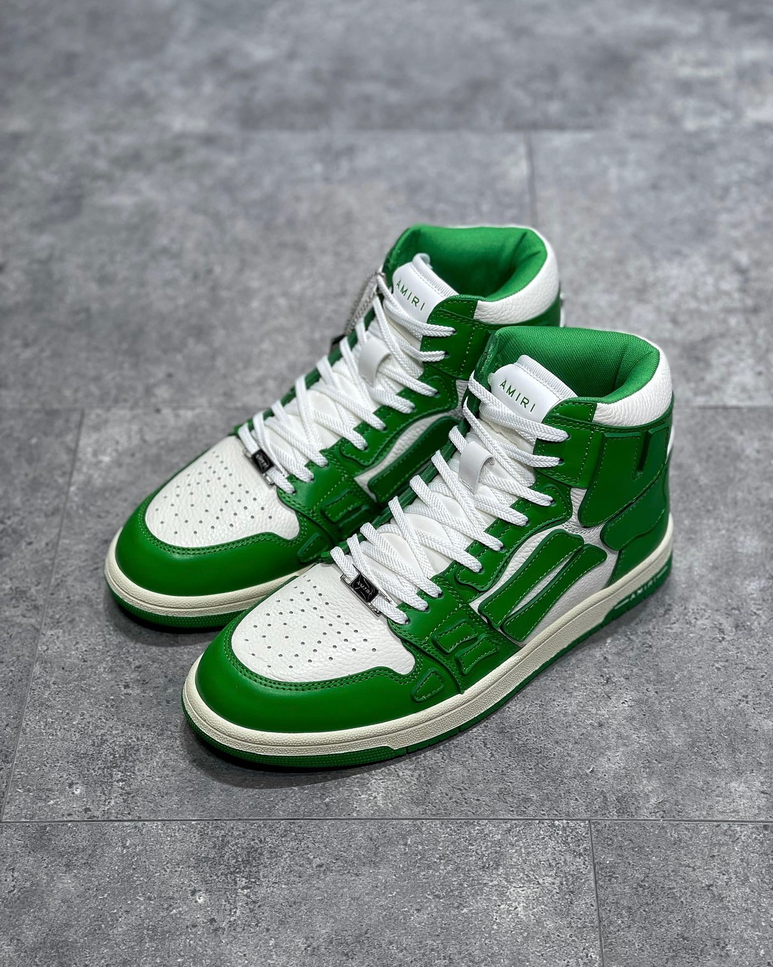 Amiri Skeleton High Top Alb Verde Clothing - prezentare produs