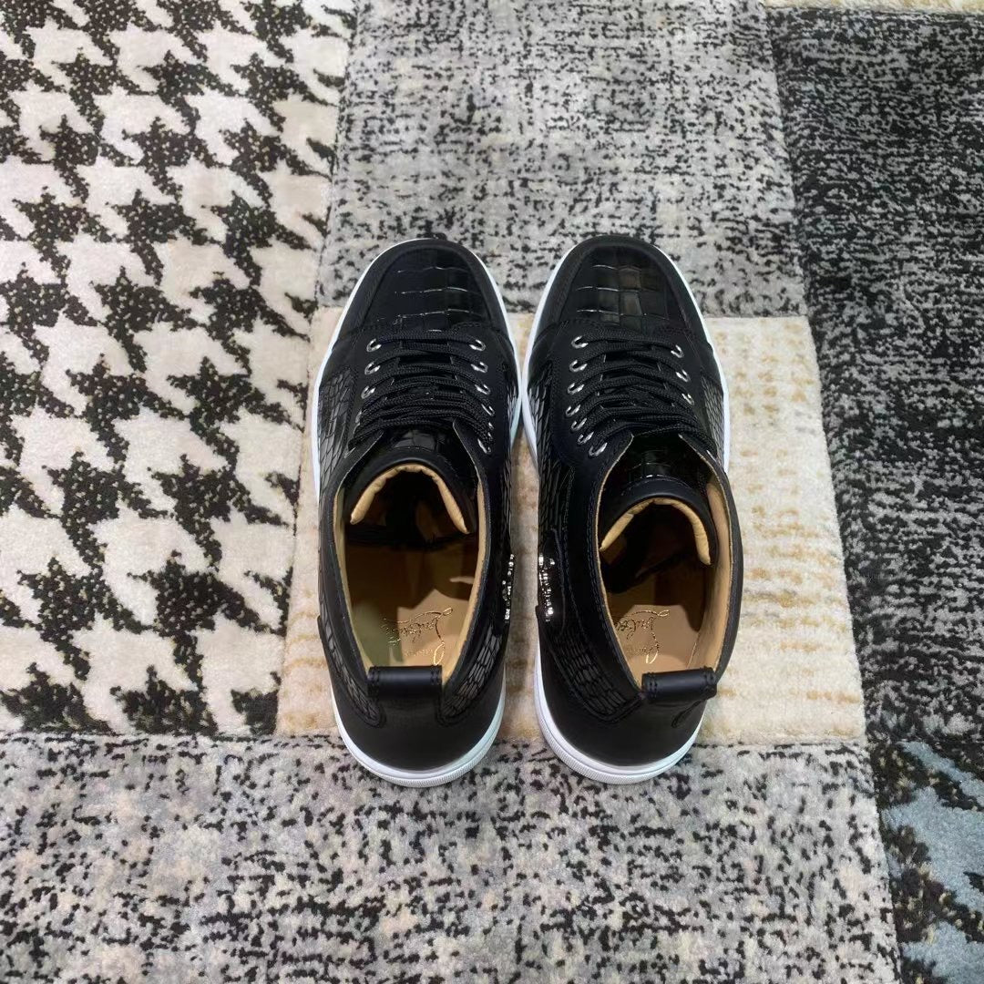 Christian Louboutin Negru Snake Skin High - prezentare produs