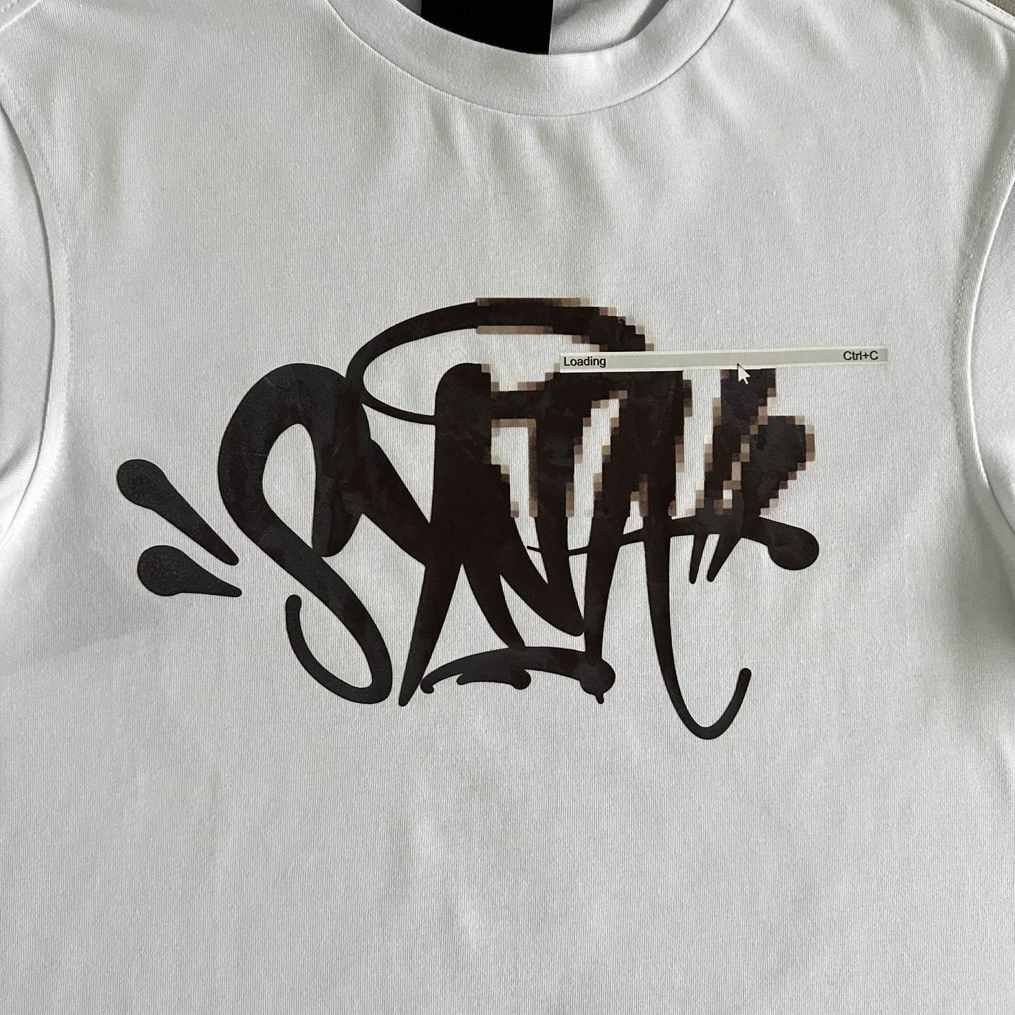 Syna Pixel Alb Tricou - prezentare produs