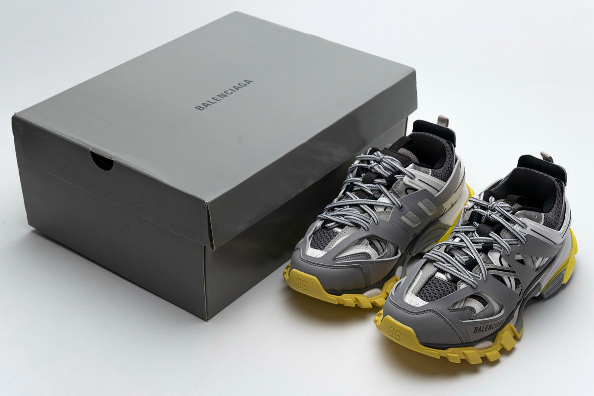 Balenciaga Track Alb Gri Galben - prezentare produs