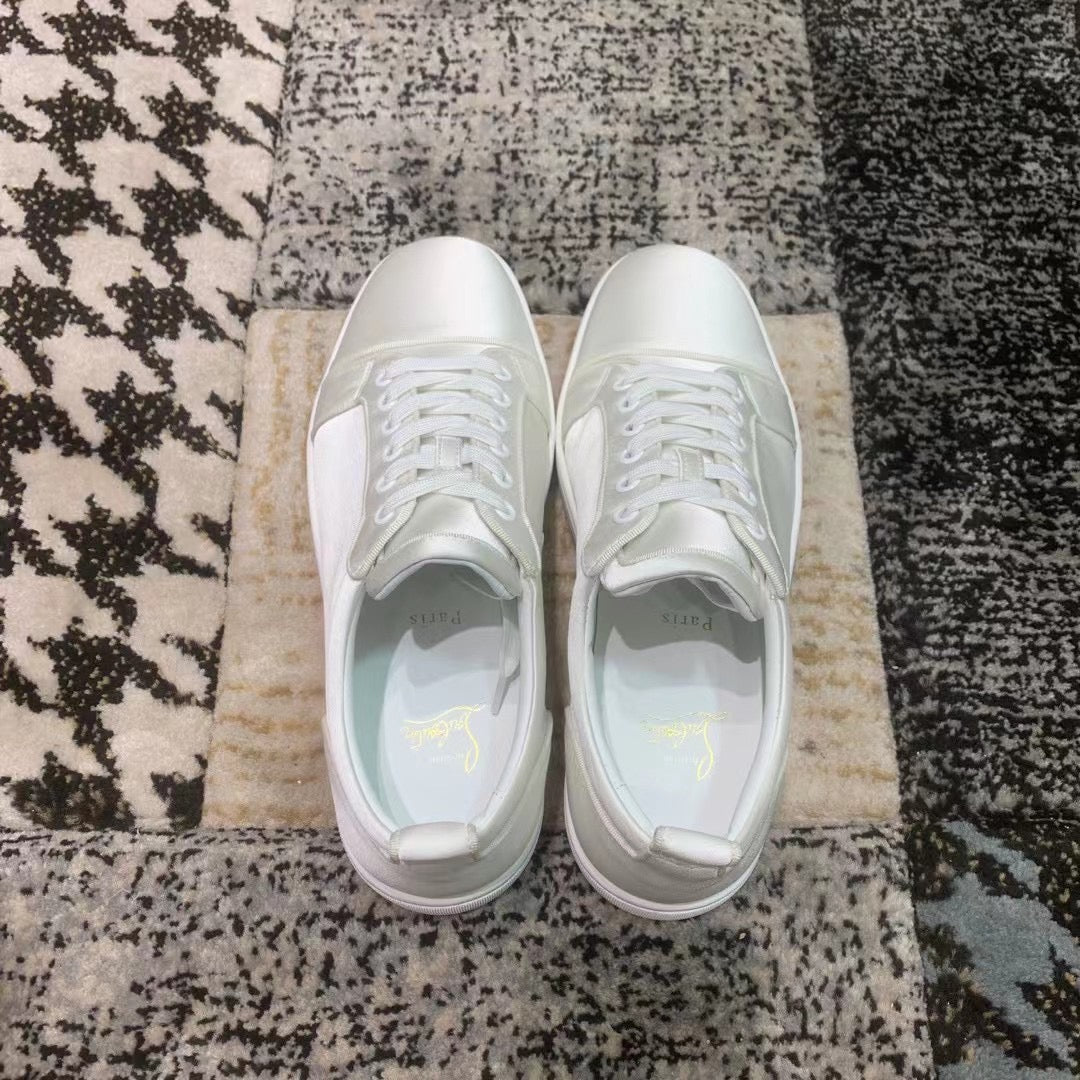 Christian Louboutin Clasic Alb Gri Low - prezentare produs