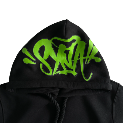 Syna Negru Verde Trening Hanorac Pantaloni - prezentare produs