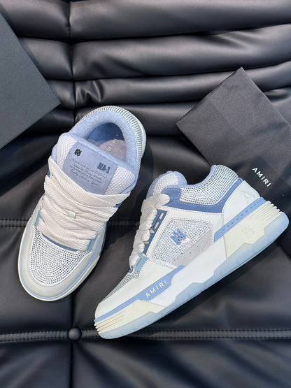 Amiri Ma 1 Baby Albastru Diamonds Custom New Colecție - prezentare produs