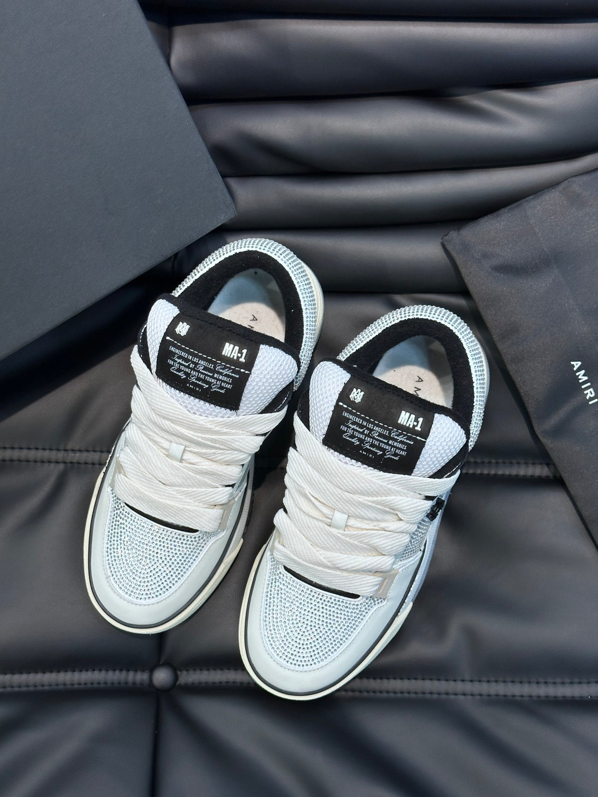 Amiri Ma 1 Alb Negru Diamonds New Colecție Pantofi sport - prezentare produs