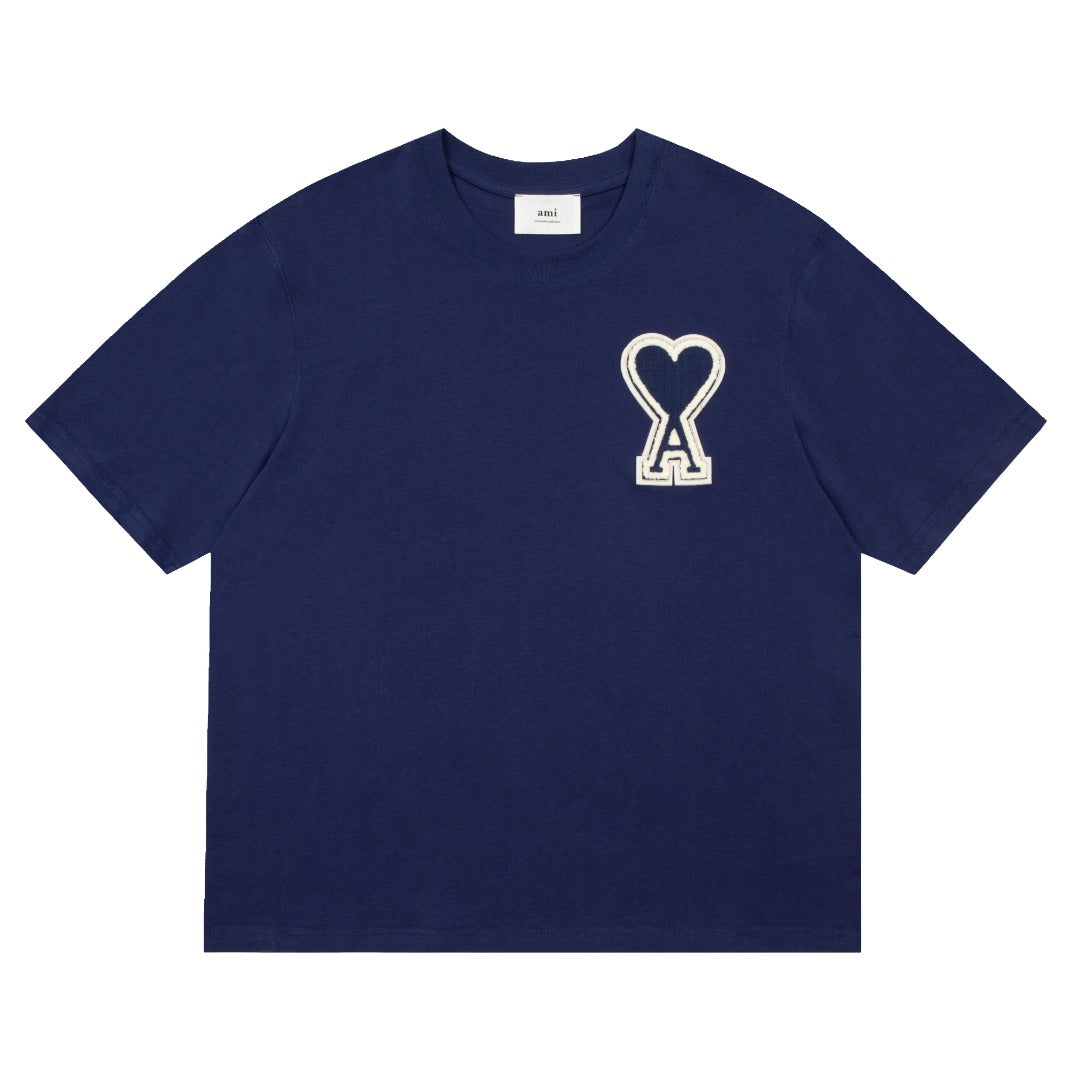 Ami Paris Tricou Închis Albastru - prezentare produs