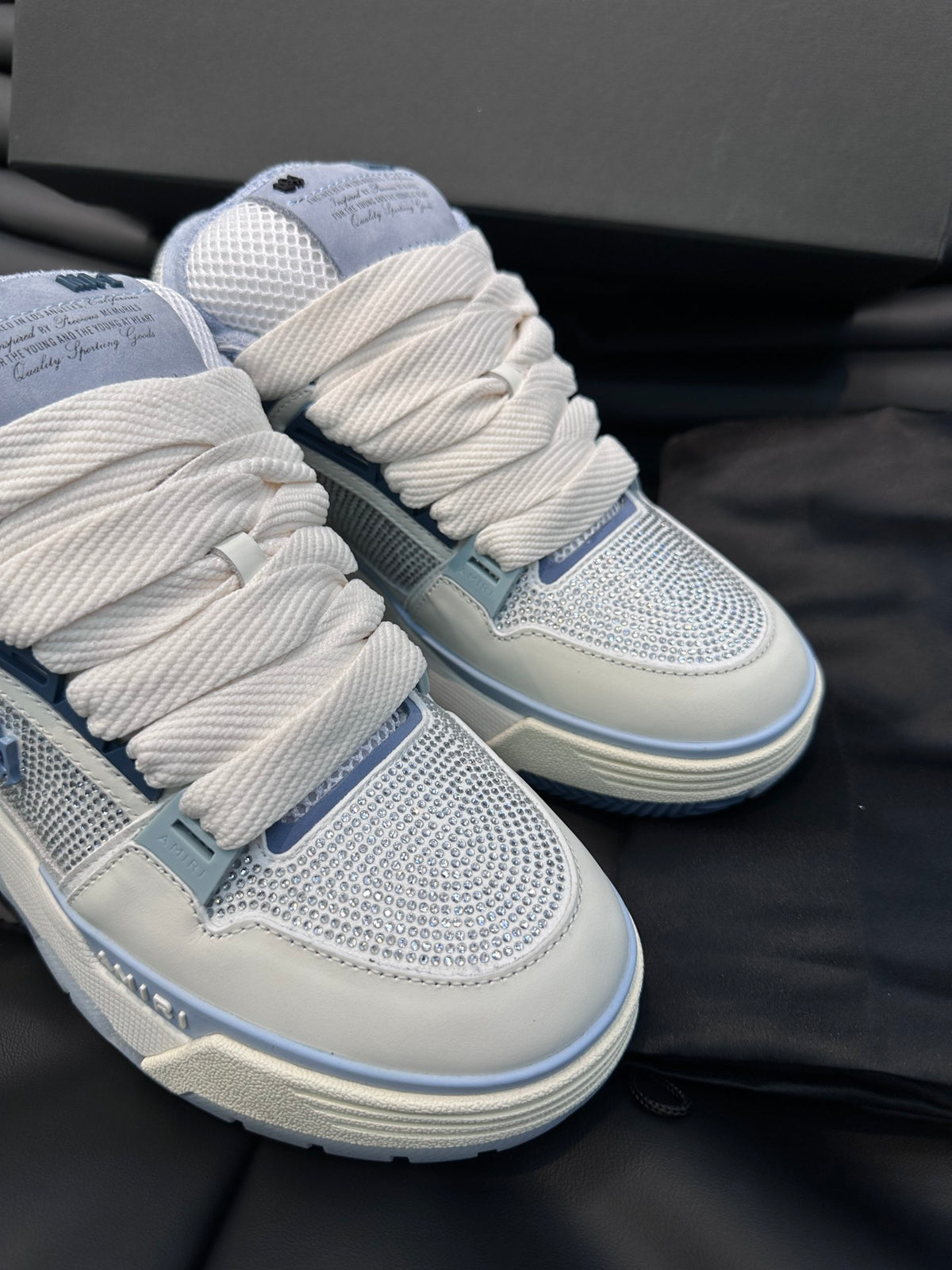 Amiri Ma 1 Baby Albastru Diamonds Custom New Colecție Pantofi sport - prezentare produs